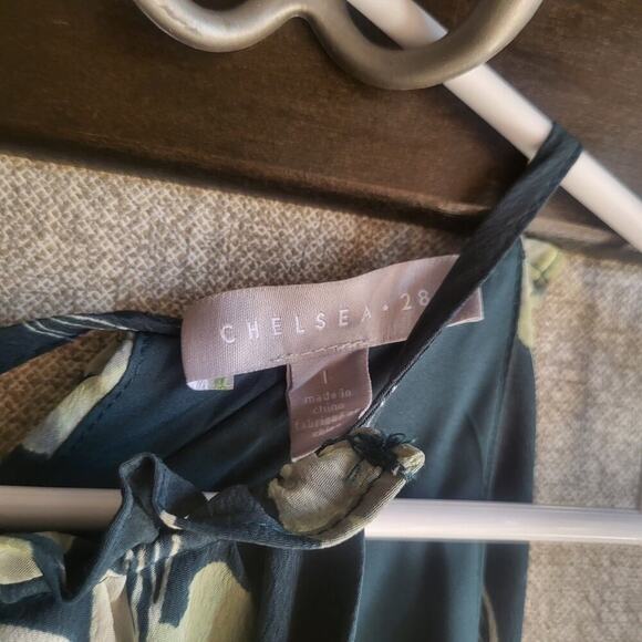 Chelsea28 Nordstrom Green Floral Maxi Dress Halter Wedding Modest Resort Large - Picture 7 of 8